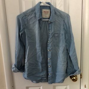 Chambray Blue button down top